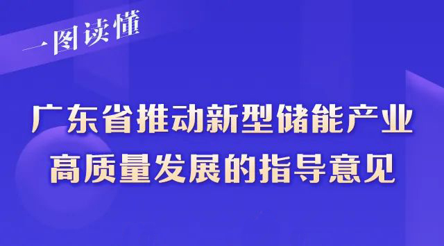 一图读懂 | 广东省推动新型储能产业高质量发展的指导意见